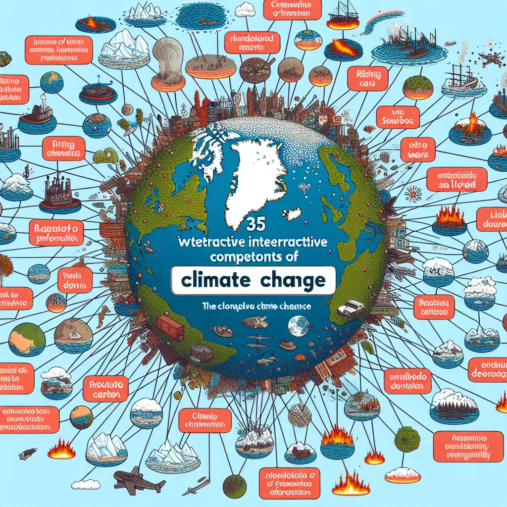 35 interacting parts of the climate change web.