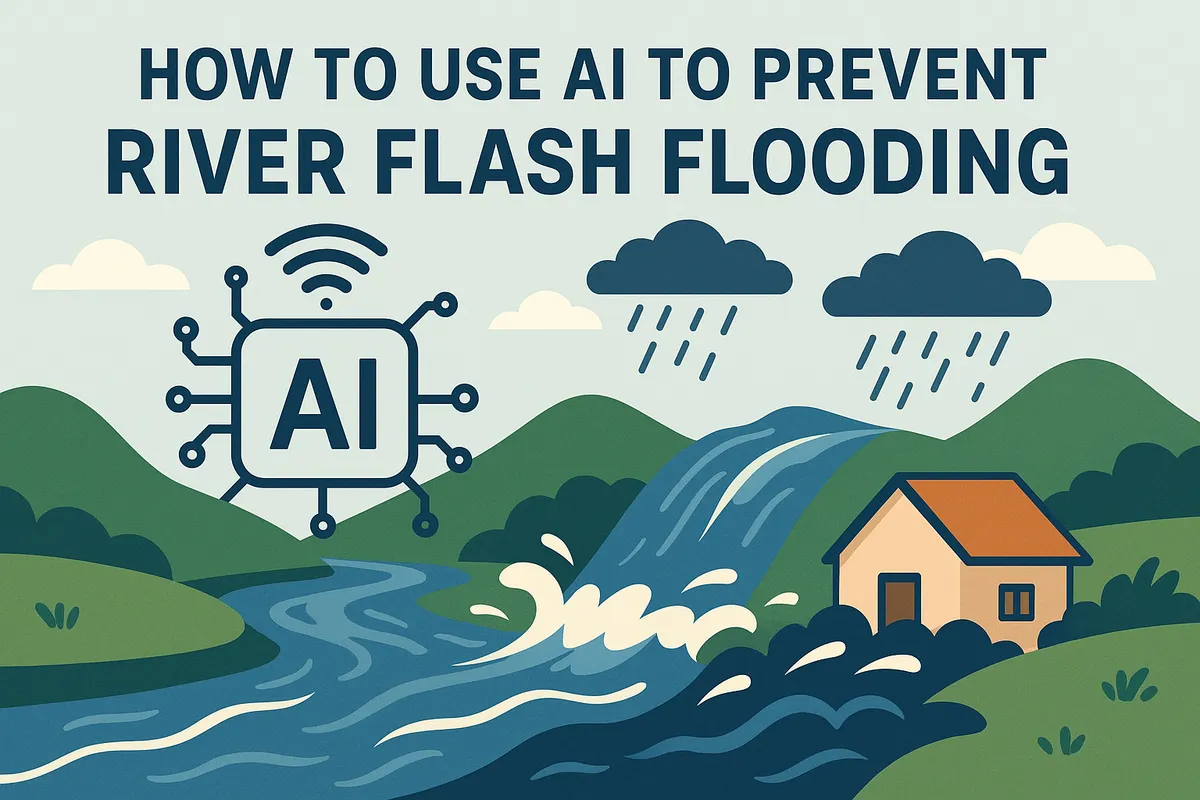 How can we use AI to prevent river flash flooding.