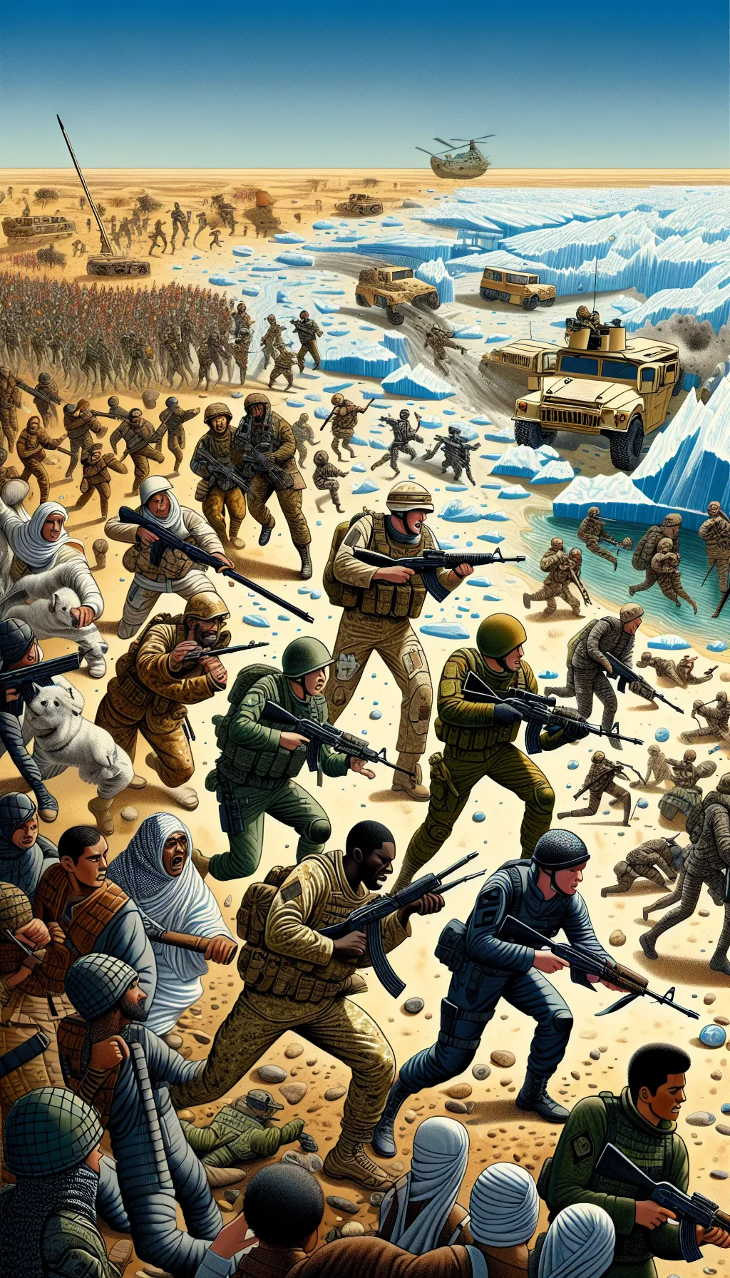 Arctic Climate War. As the earth heats up, war will break out over limited resources.