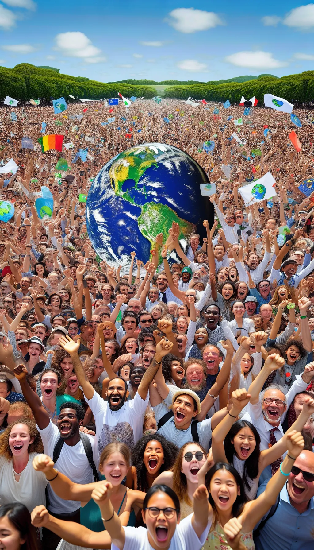 Celebrating life and earth. We did it!! We beat the heat of climate change.