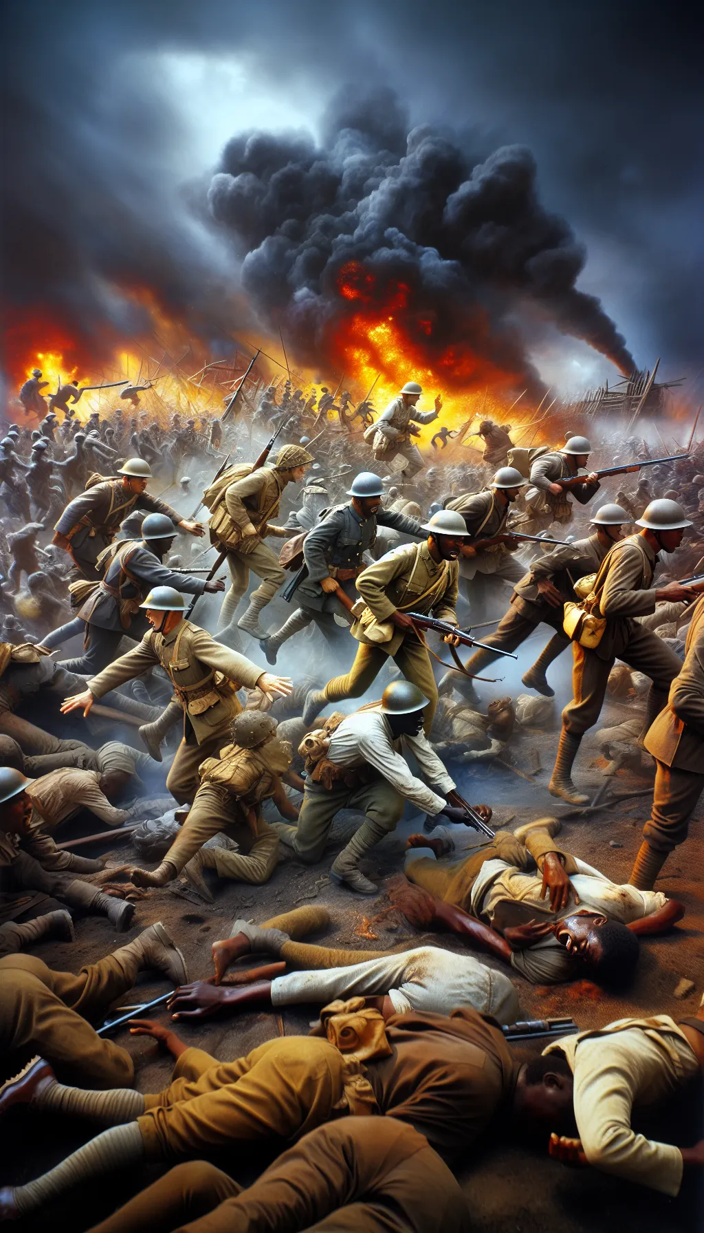 Climate crisis battlefield. 