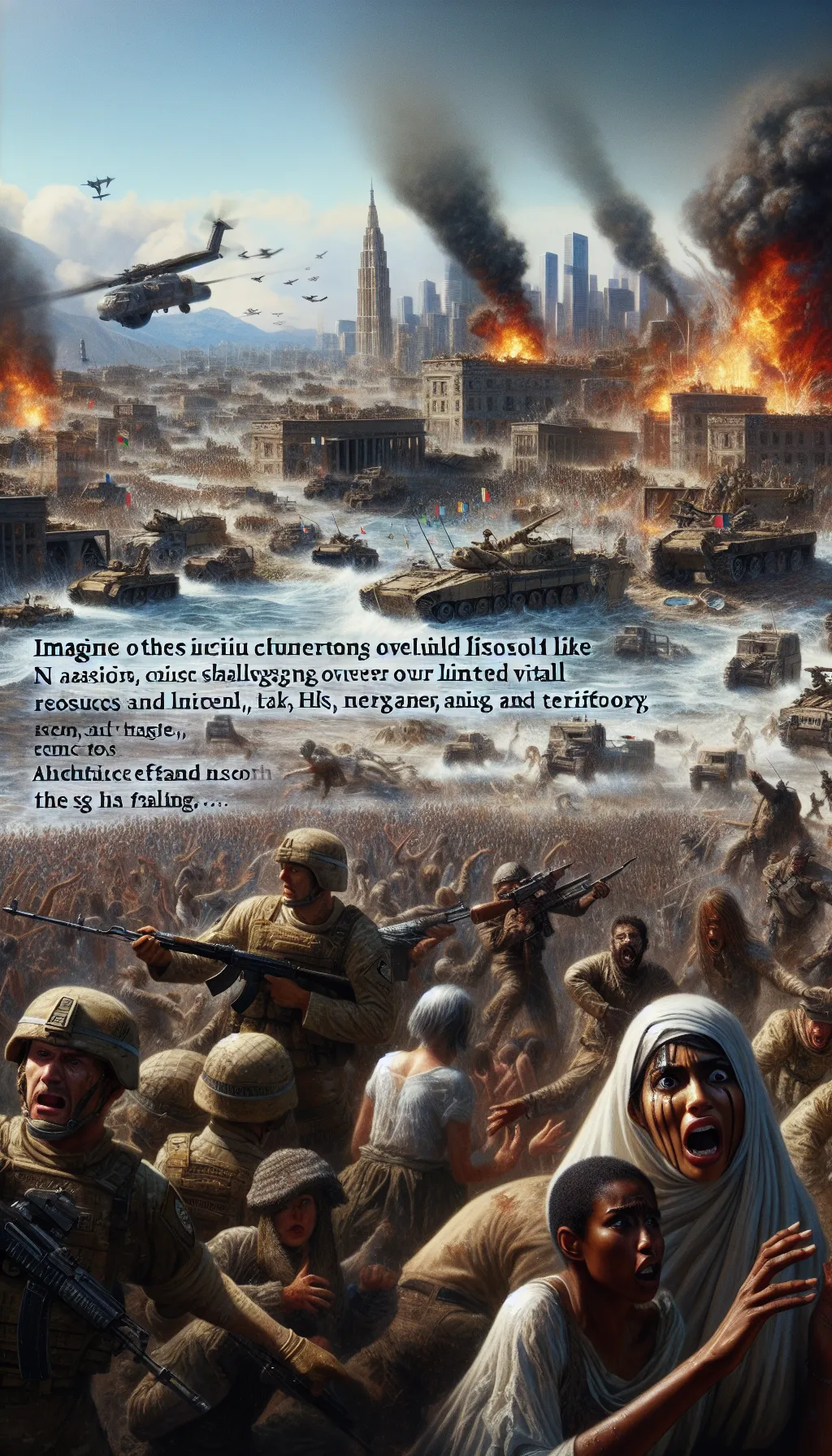 Climate wars. What it might be like as soldiers fight for limited resources due to climate change.