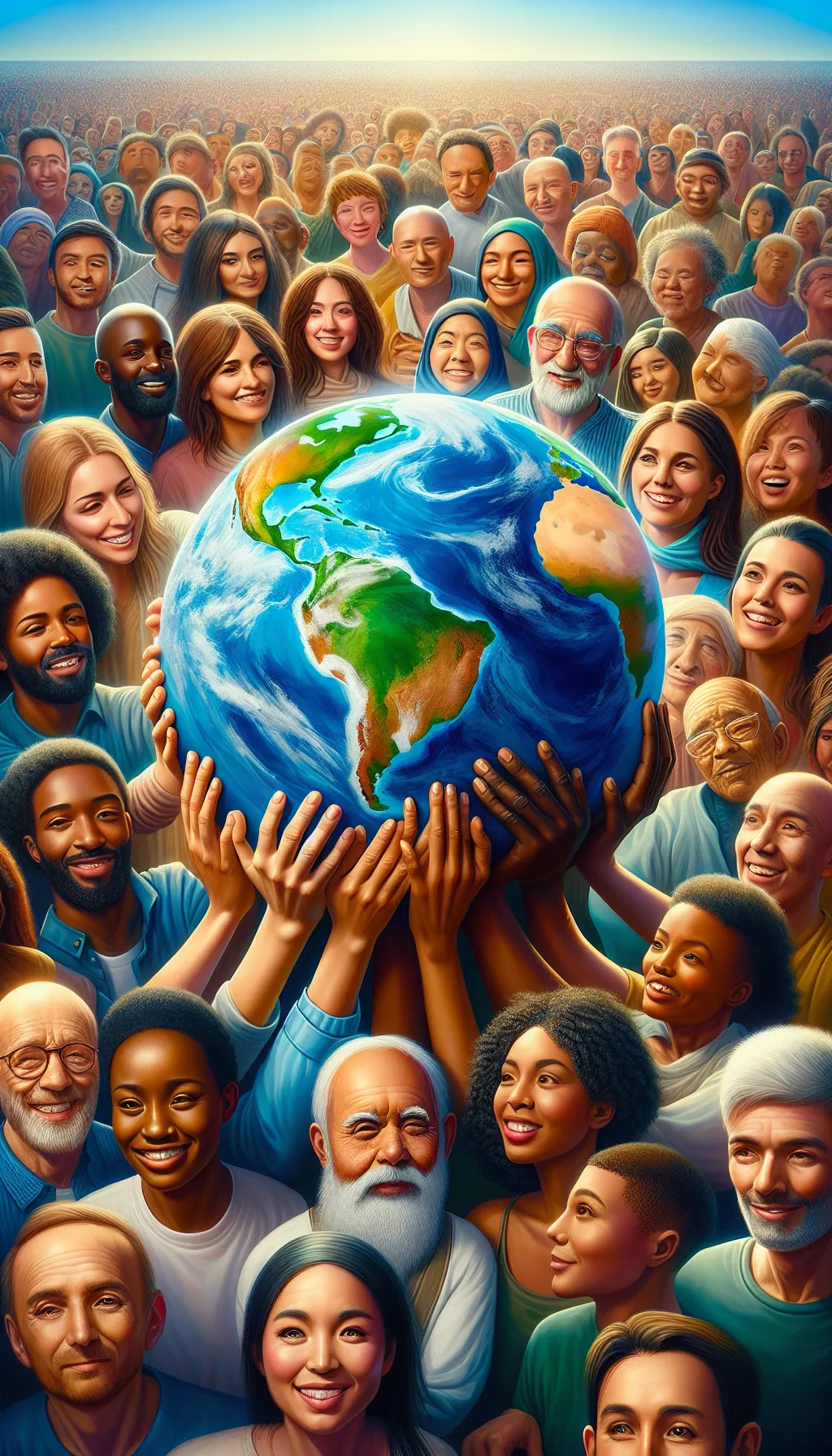 Conscious human beings loving earth together as a global community.