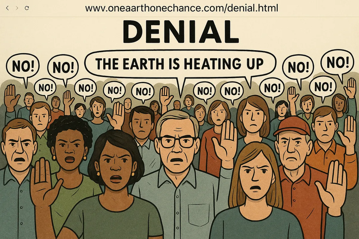 Denial that climate change is real.