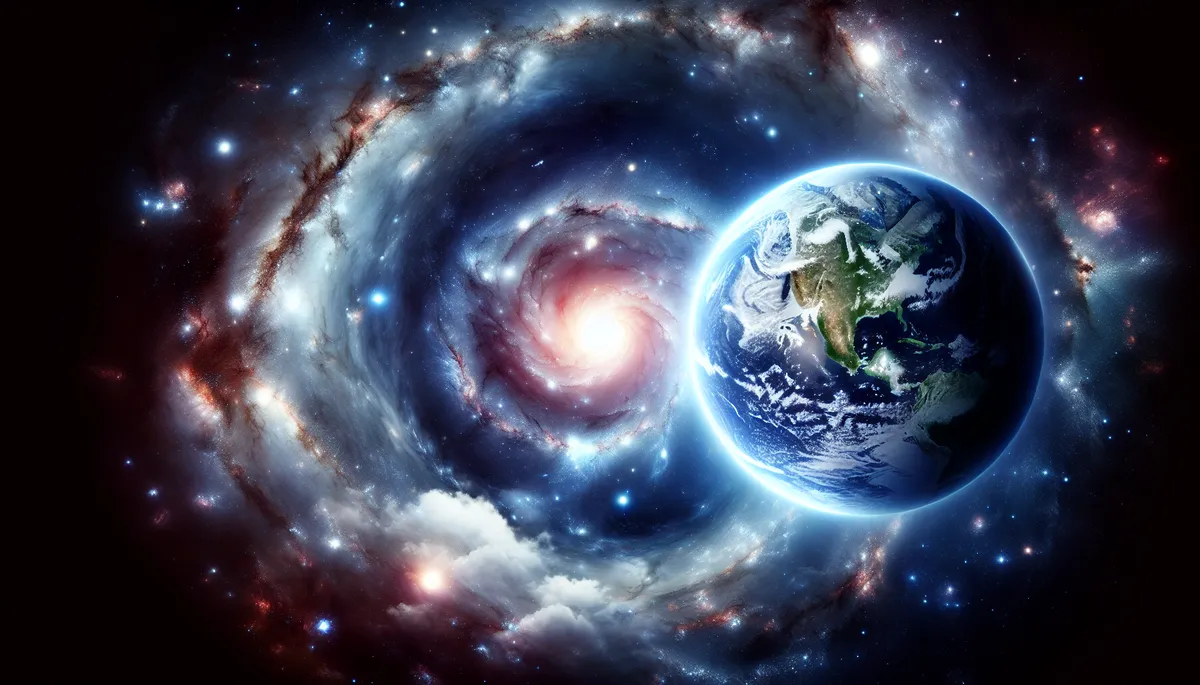 Earth embedded in the glorious unfolding of the Universe.