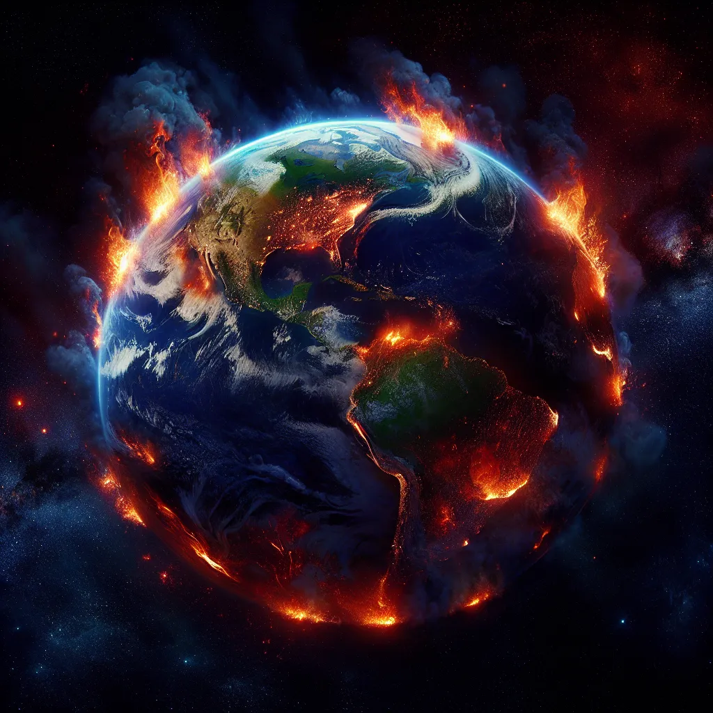 Earth on fire.