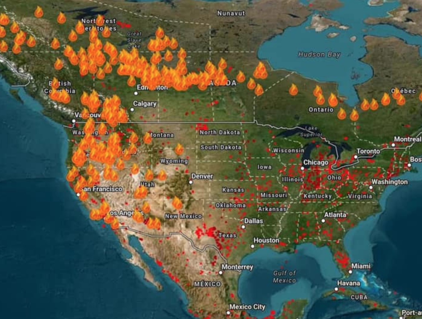 North America on Fire