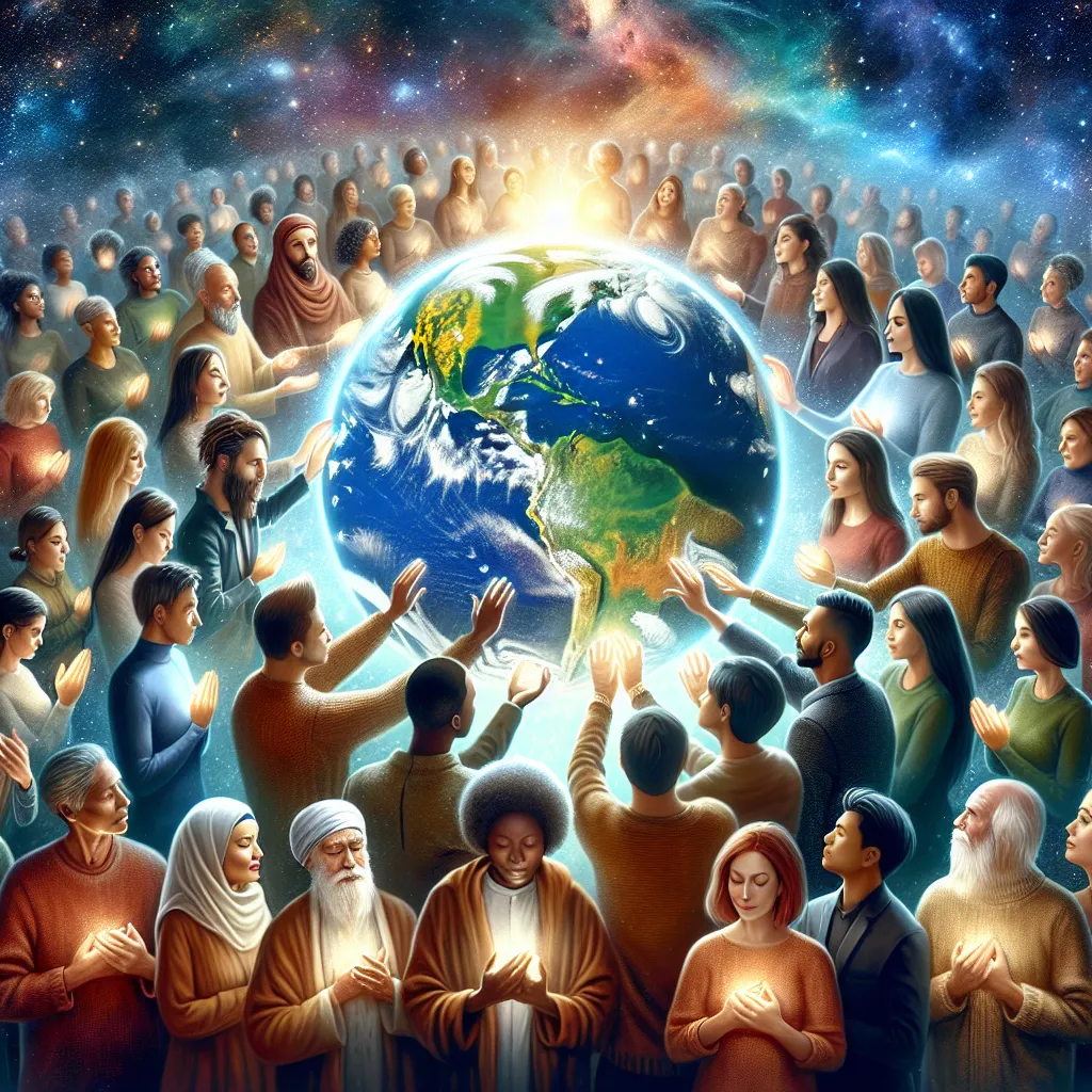 Loving Planet Earth. The hope is that millions of humans will love earth.