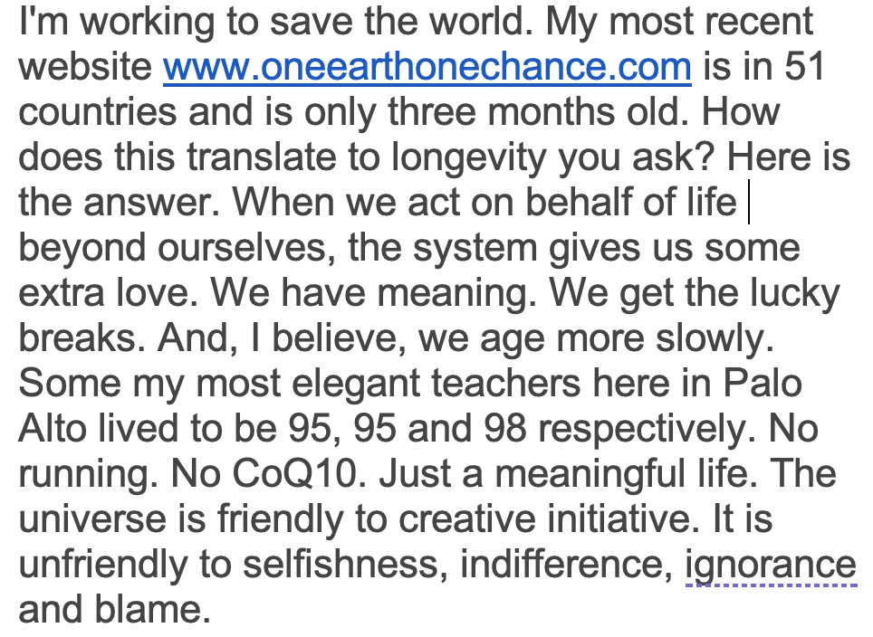 Meaningful Longevity