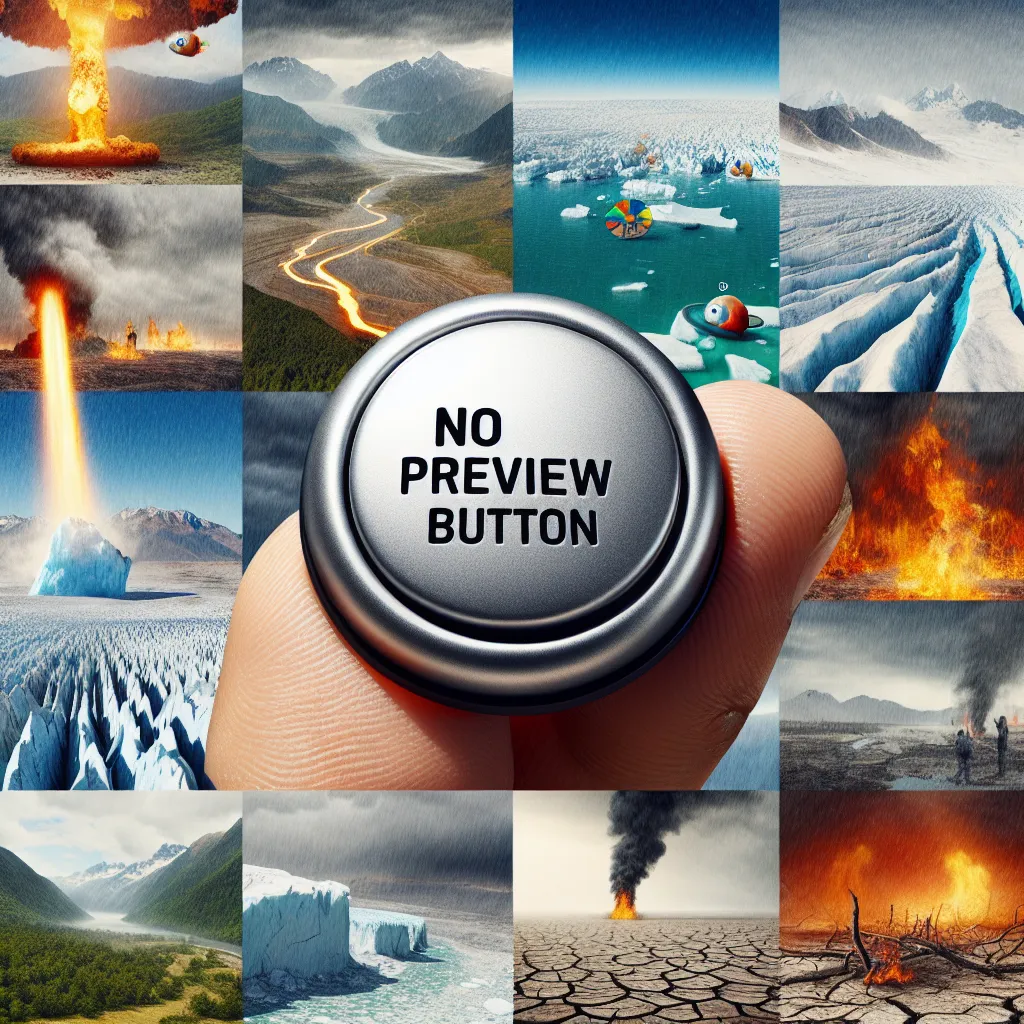 As humanity struggles to respond to climate change, one problem is that there is no precedent from which we can learn. There's "No Preview Button."
