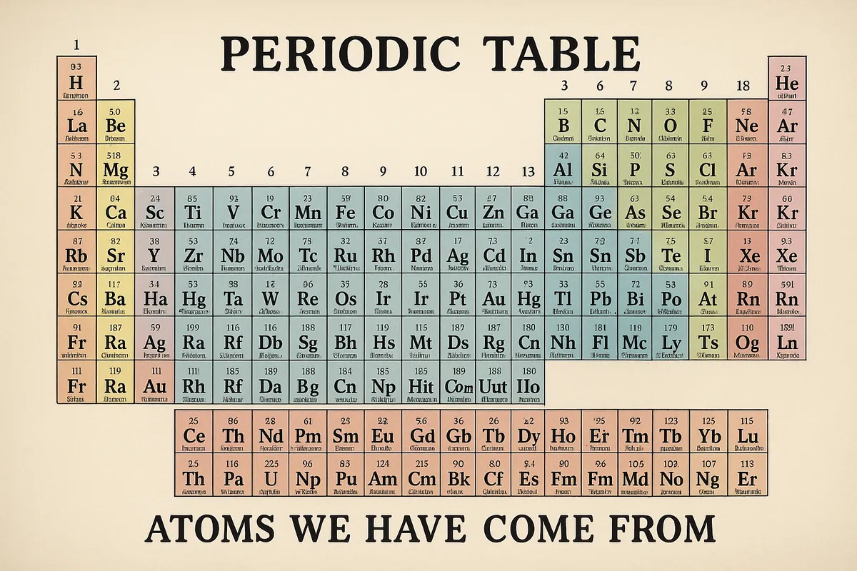 Atoms we have come from. Every atom on earth - in beach sand, a wedding ring, a rock, and milk, every one, has come from stars throughout the universe, many of which were NOT in our galazy, the Milky Way. 