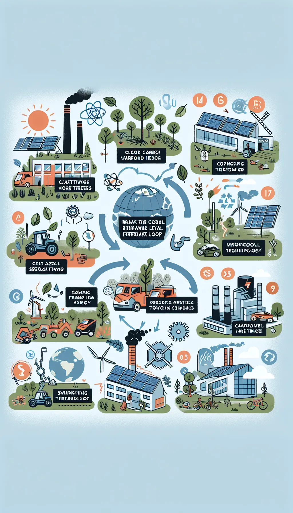 Breaking the war warming feedback loop.