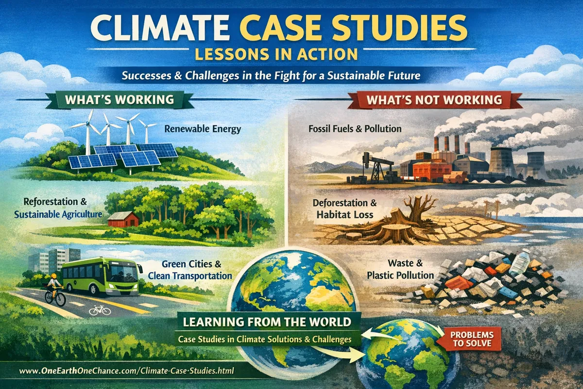 Climate case studies. Learning from actions that are working and what is not working as well.