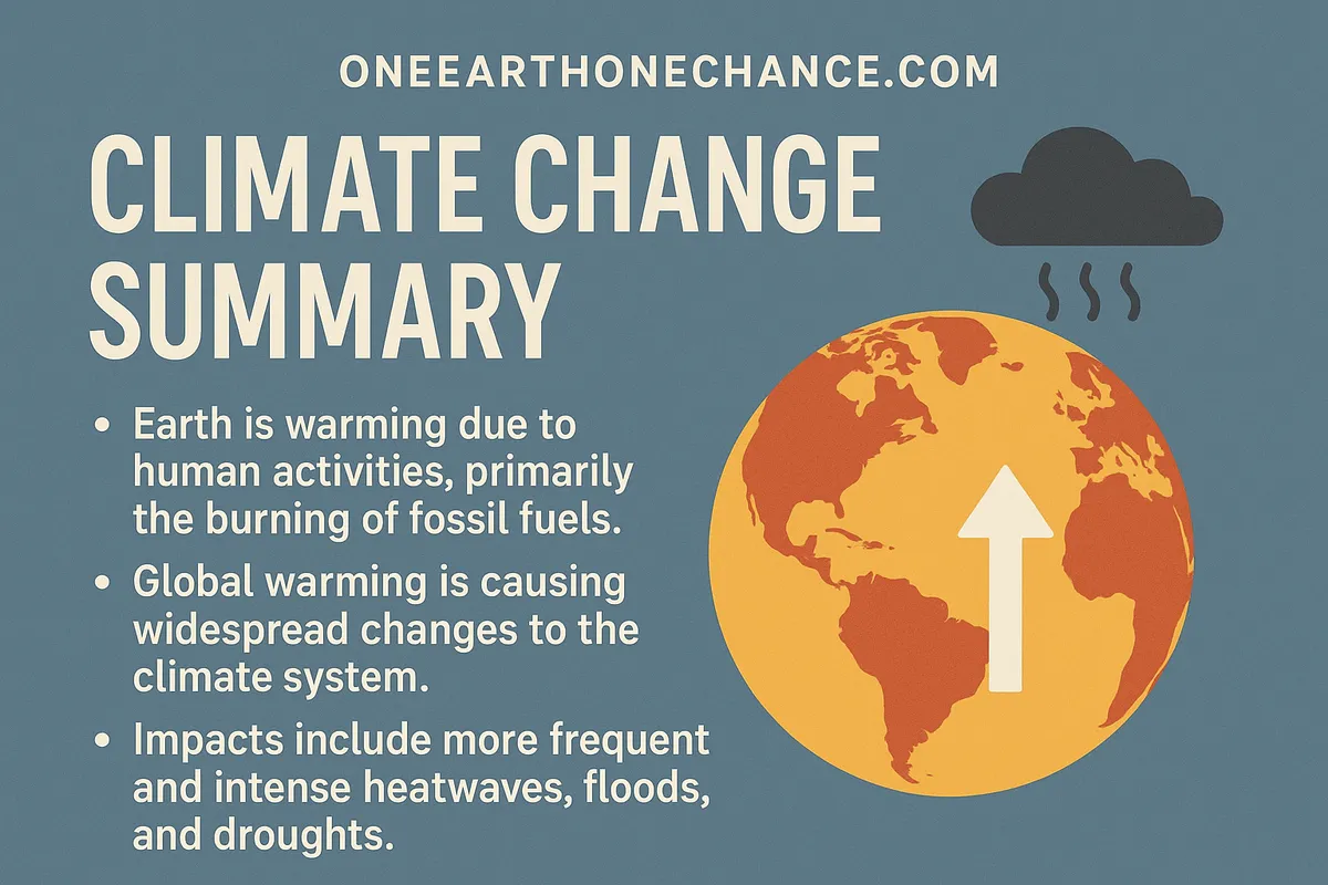 Climate change summary. As we await the COP30 in Brazil, here is a summary of the status of climate change now.