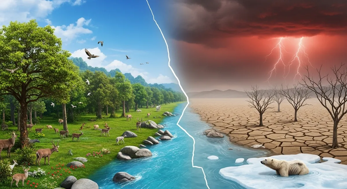 Consequences of climate change and global warming.