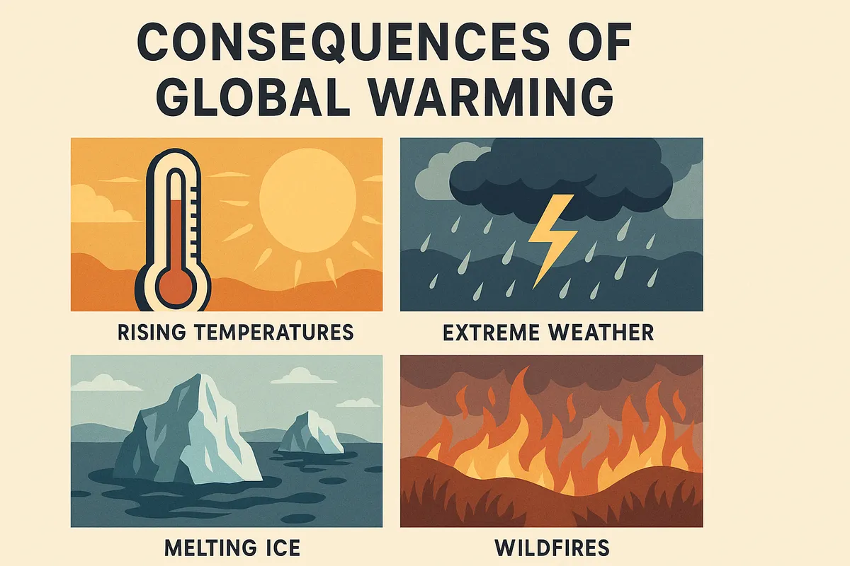 Consequences of global warming and climate change.
