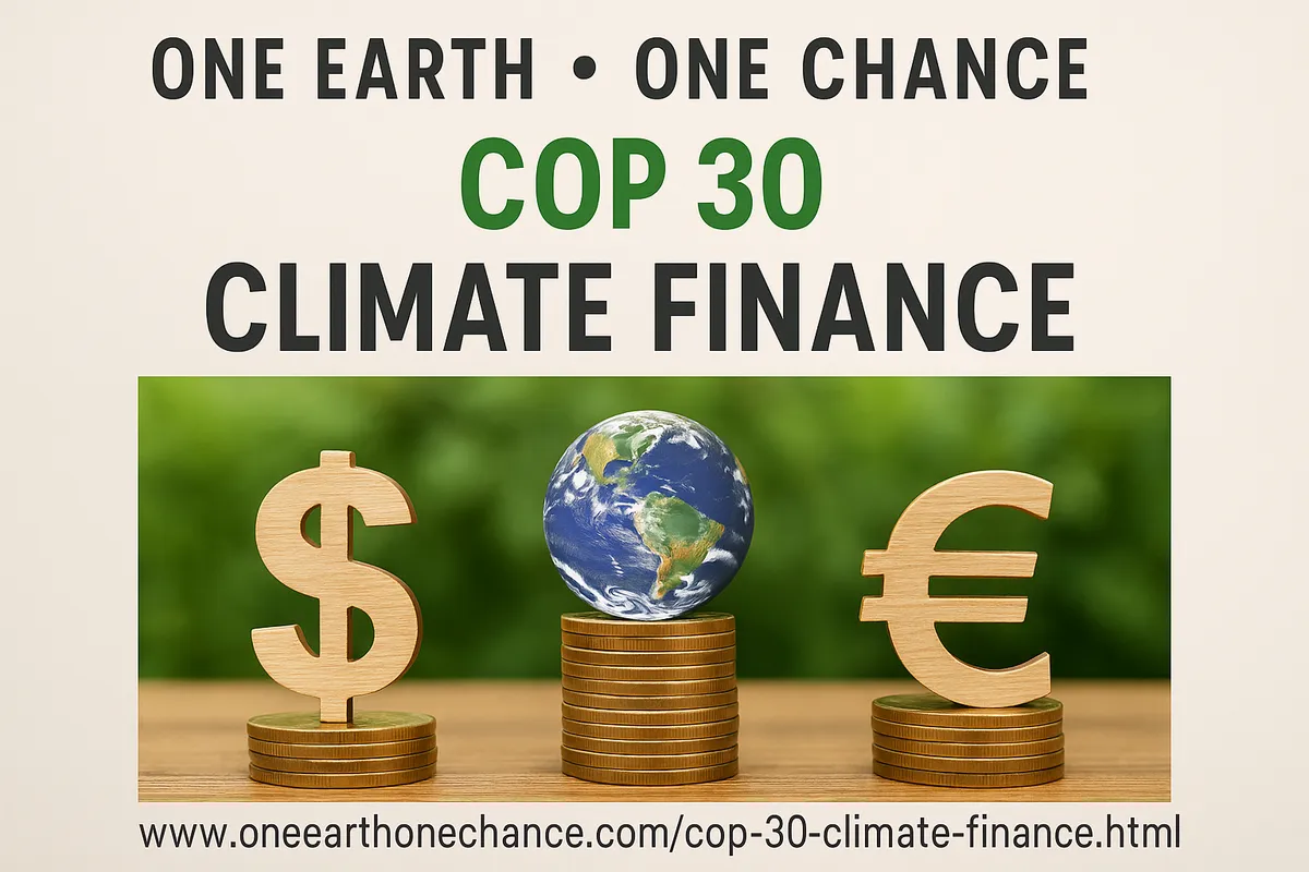 COP 30 climate finance. At this year's COP, climate finance will be one of the "hot" topics.