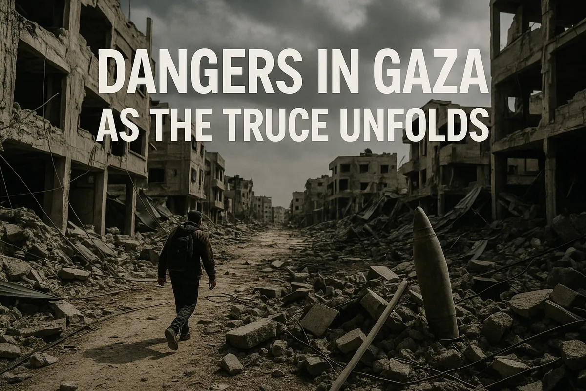 Dangers in Gaza as the truce unfolds.