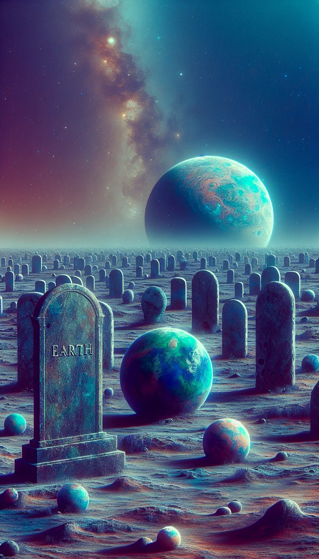 Earth in the planet graveyard.