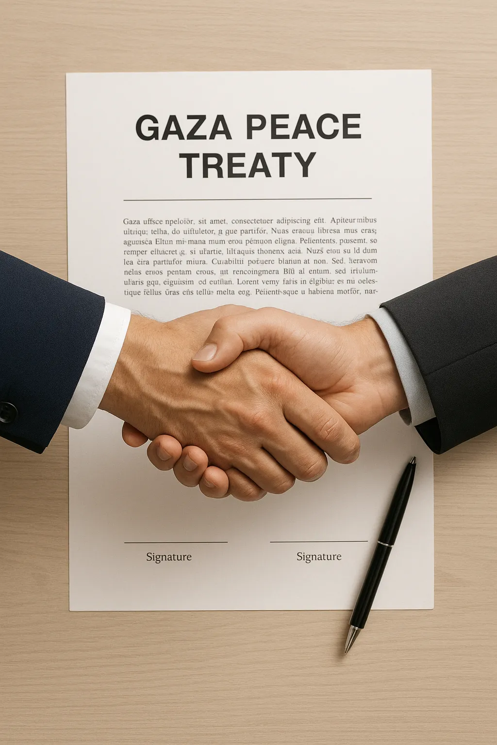 Gaza peace treaty.