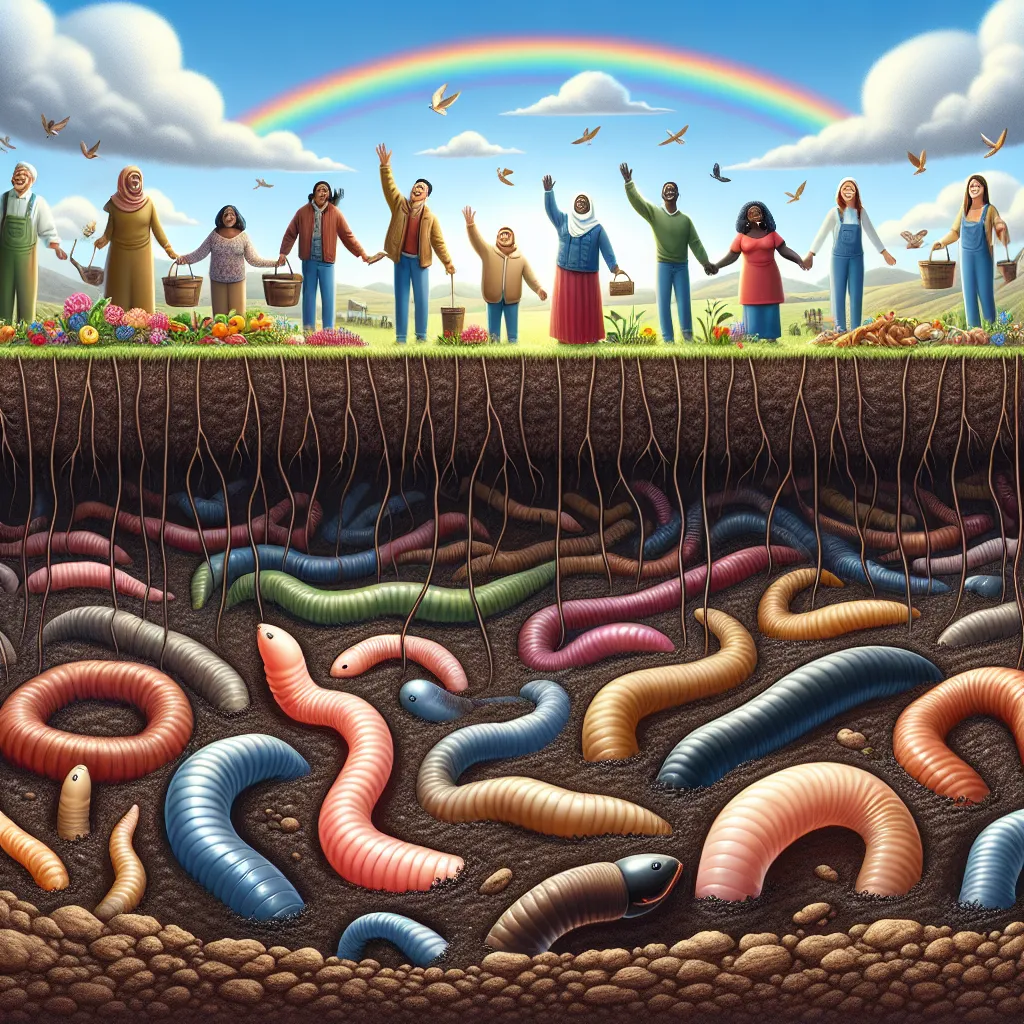 Happy earthworms.
