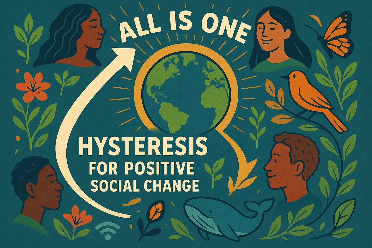 Hysteresis for positive social change. See how hysteresis can help establish one earth, one humanity and one future as the new, lasting way of thinking.