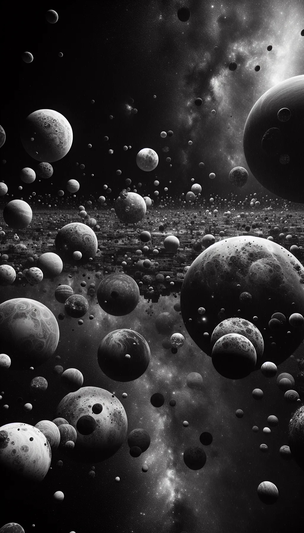 Images of lifeless planets. Earth will be joining them soon enough if we don't master the climate, war and pollution.