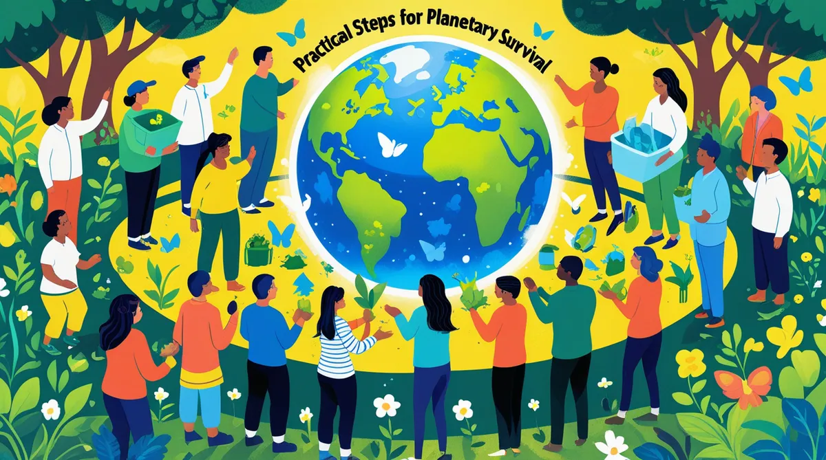 Practical steps for planetary survival.