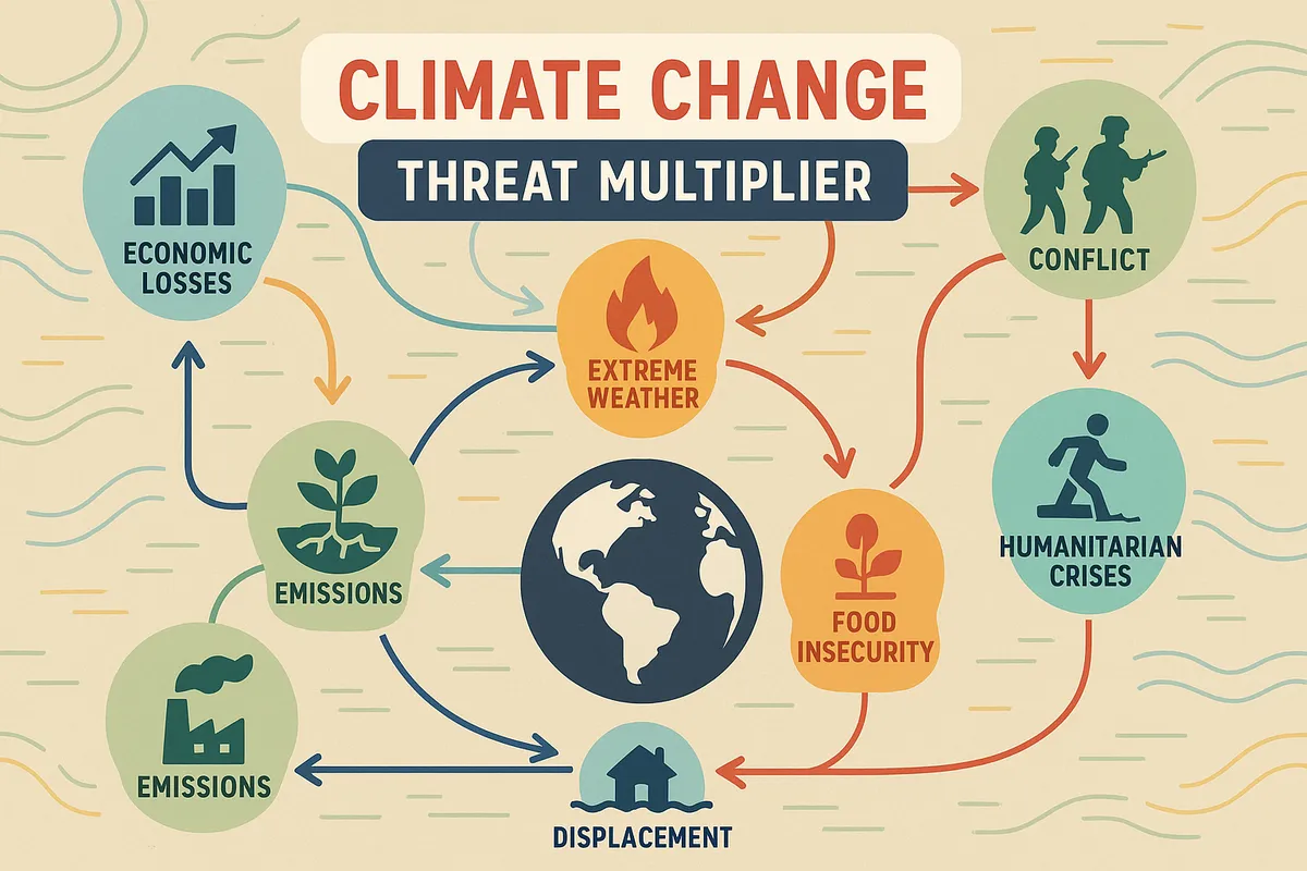 Climate change as a threat multiplier.
