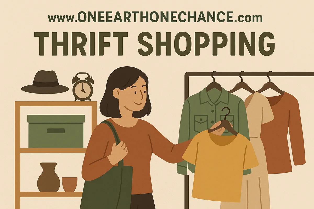 Thrift shopping. Want an easy way to save money and save the planet? Consider shopping at a secondhand thrift store. It's fun!