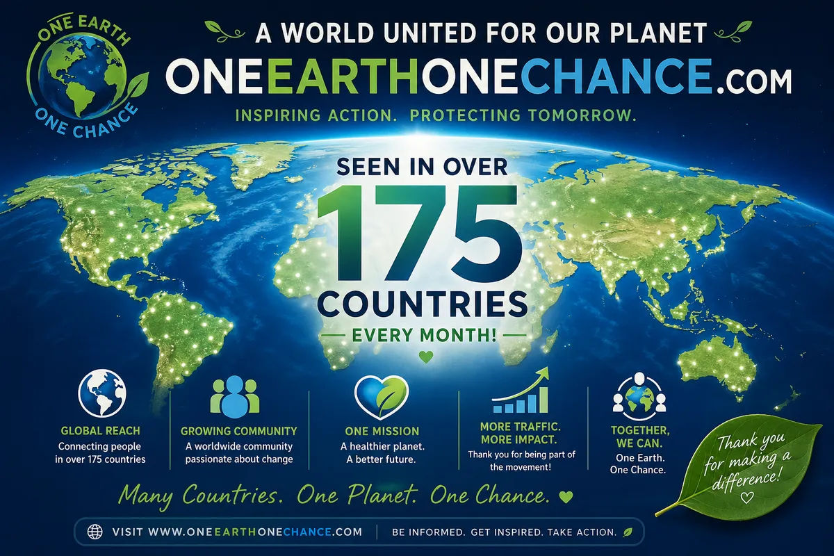 Website traffic for One Earth One Chance every month.