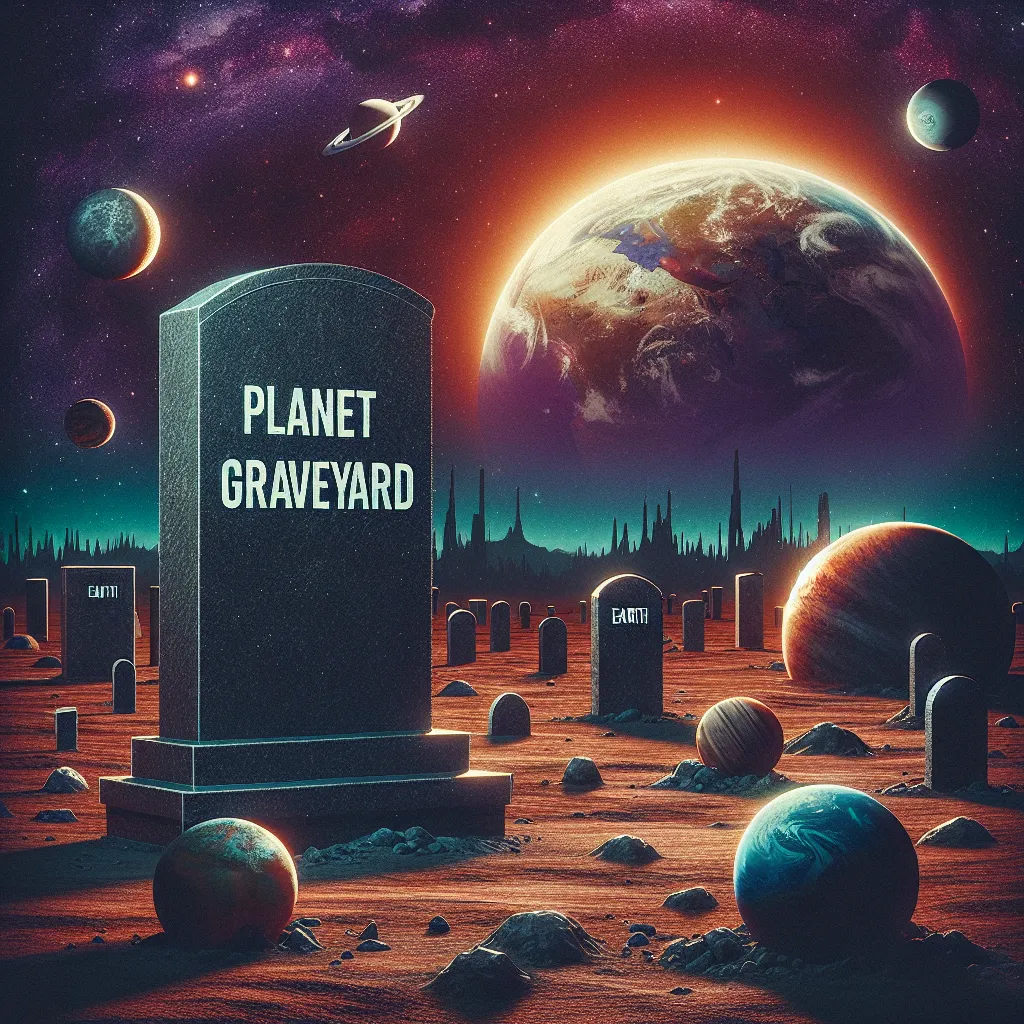Image showing the universe as a planet graveyard.