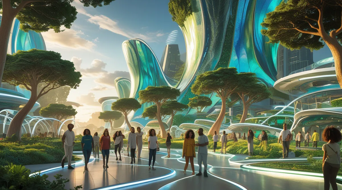 Image of a vibrant stable climate culture 500 years from now.