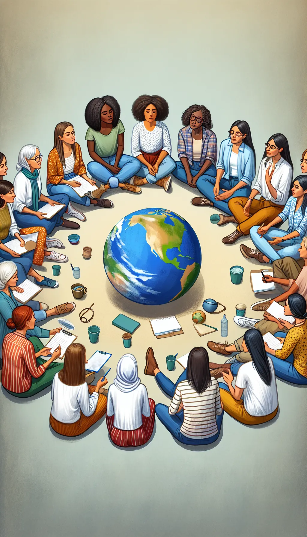 Women talking about the future of earth.